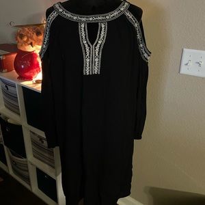 Dress with peekaboo shoulder